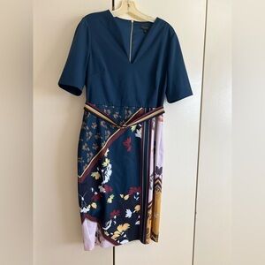 Ted Baker Multicolor Floral Long Sleeve Dress